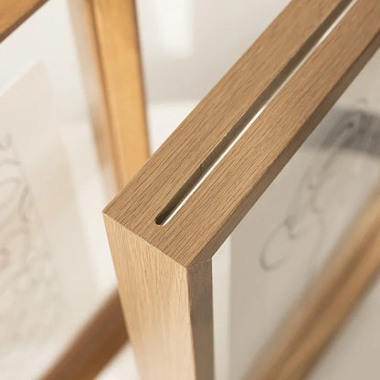 minimalist wooden poster frame