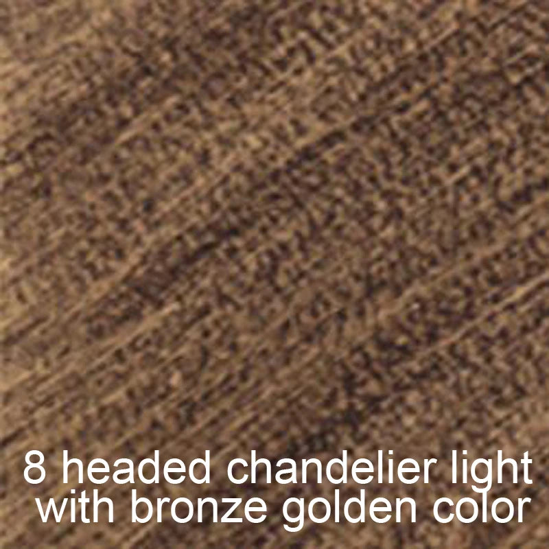 Classic LED Chandelier Light 6 8 Arms Hanging Chain Black Blue Bronze Iron Chandelier Light LED