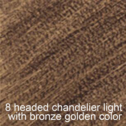 Classic LED Chandelier Light 6 8 Arms Hanging Chain Black Blue Bronze Iron Chandelier Light LED