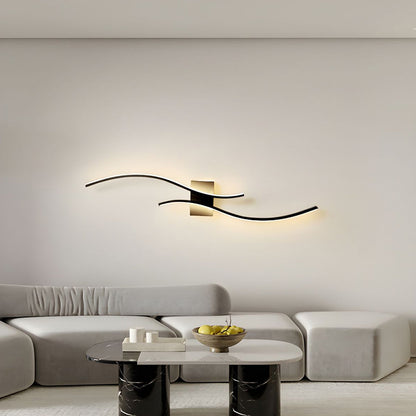 Wavy LED Wall Light Indirect Lighting Aluminium