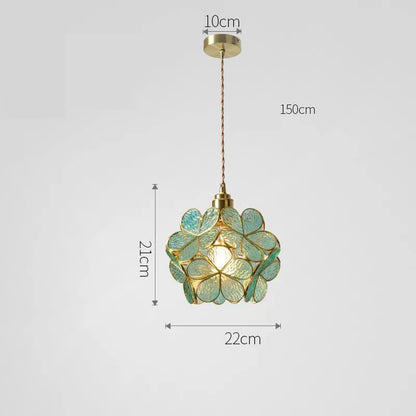 Glass Pendant Light Flower Design