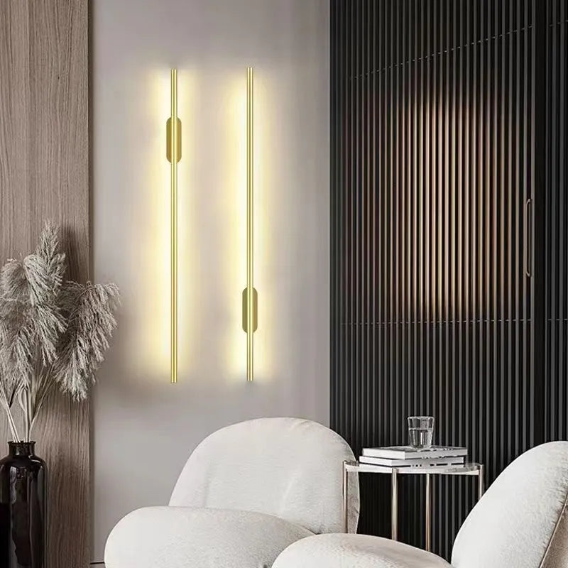 linear warm light LED wall light