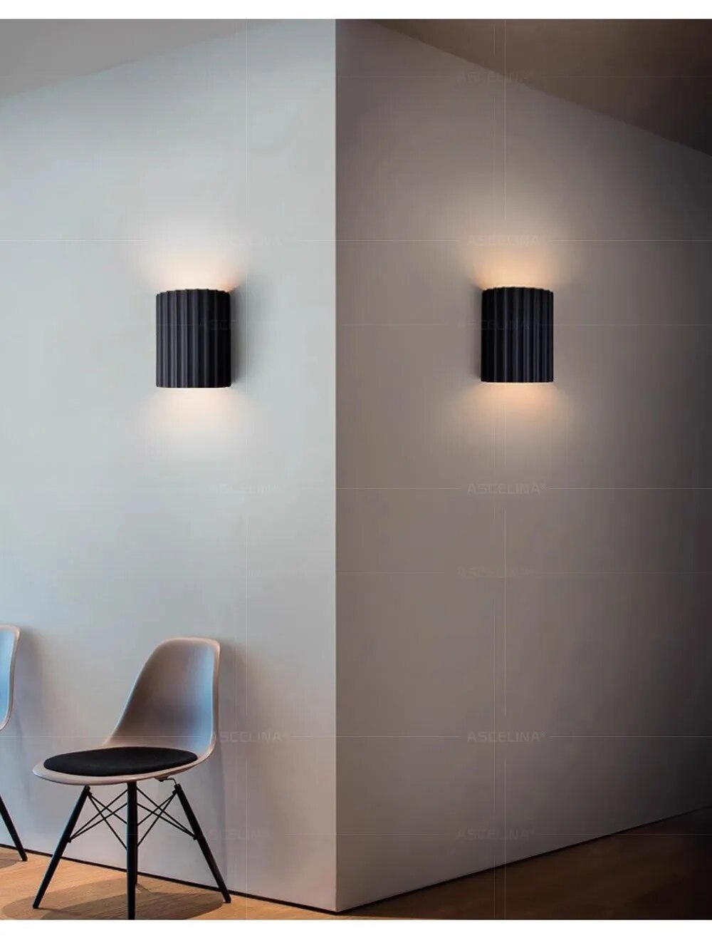 Ribbed Wall Light Sculptural Design 
