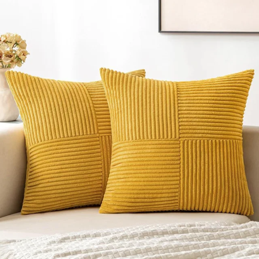 Corduroy Cushion Cover – Soft Ribbed Texture – Hidden Zip