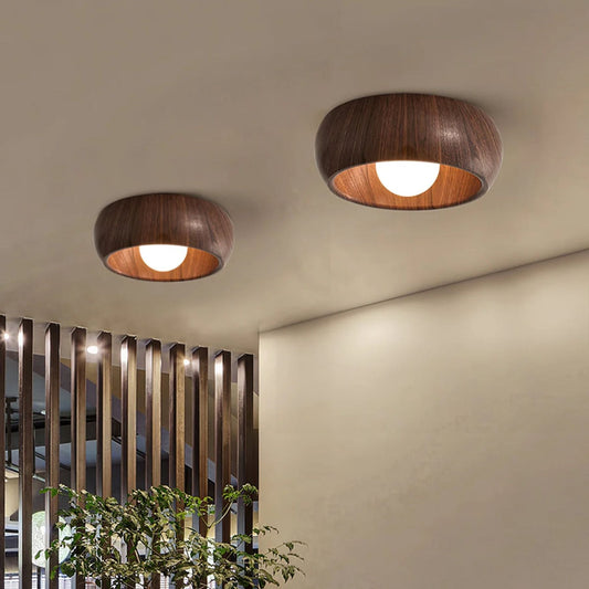 Wood-Look LED Ceiling Light For Home