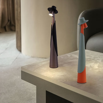 Rechargeable LED Desk Lamp – Touch Control – Adjustable – Hat Design