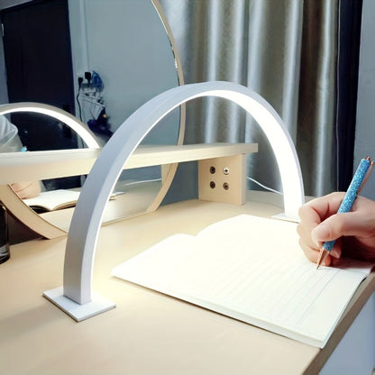 Crescent Moon Desk Lamp – Adjustable LED – USB Powered – Metal