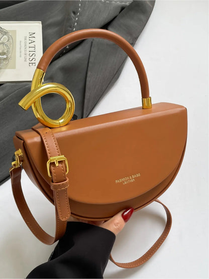 Exquisite Box Bag, Elegant Minimalist Handbag, Rope-Shaped Handle, Half-Moon Shape, Simple Commuting, Party, Chic Crossbody Purse, Fashion Crossbody Handbag, Shoulder and Crossbody Bag, Crossbody Shoulder Purses