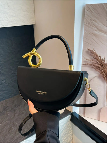 Exquisite Box Bag, Elegant Minimalist Handbag, Rope-Shaped Handle, Half-Moon Shape, Simple Commuting, Party, Chic Crossbody Purse, Fashion Crossbody Handbag, Shoulder and Crossbody Bag, Crossbody Shoulder Purses