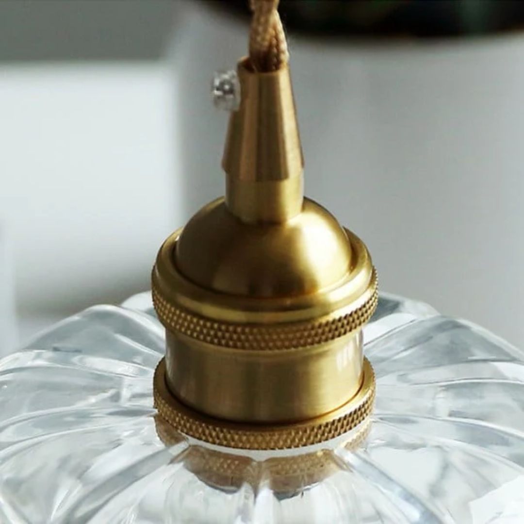 Flower Glass Pendant Light Adjustable For Home