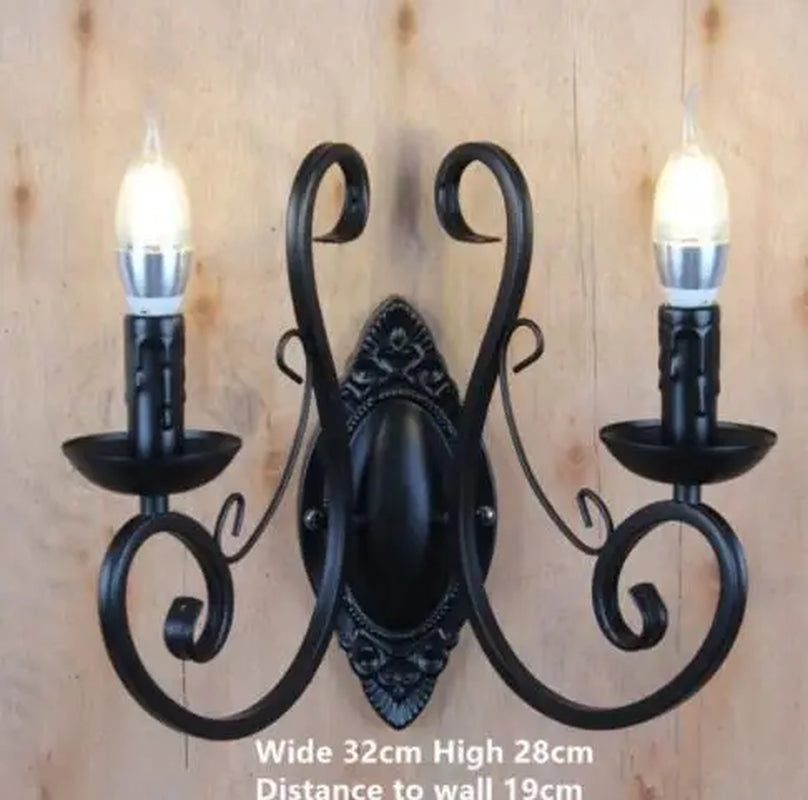 Classic LED Chandelier Light 6 8 Arms Hanging Chain Black Blue Bronze Iron Chandelier Light LED