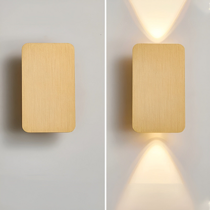 Up Down LED Wall Light Brushed Aluminium Warm Light For Home