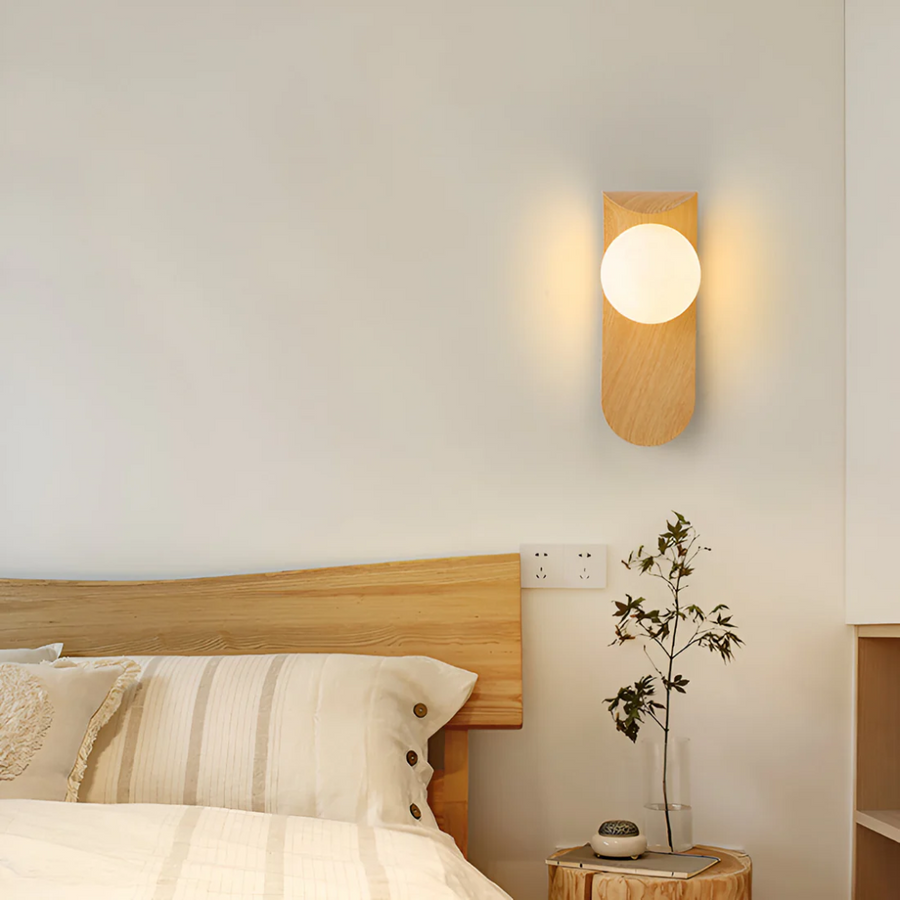 Scandinavian Wall Lamp – Wooden – G9 LED – Minimalist Indoor Light