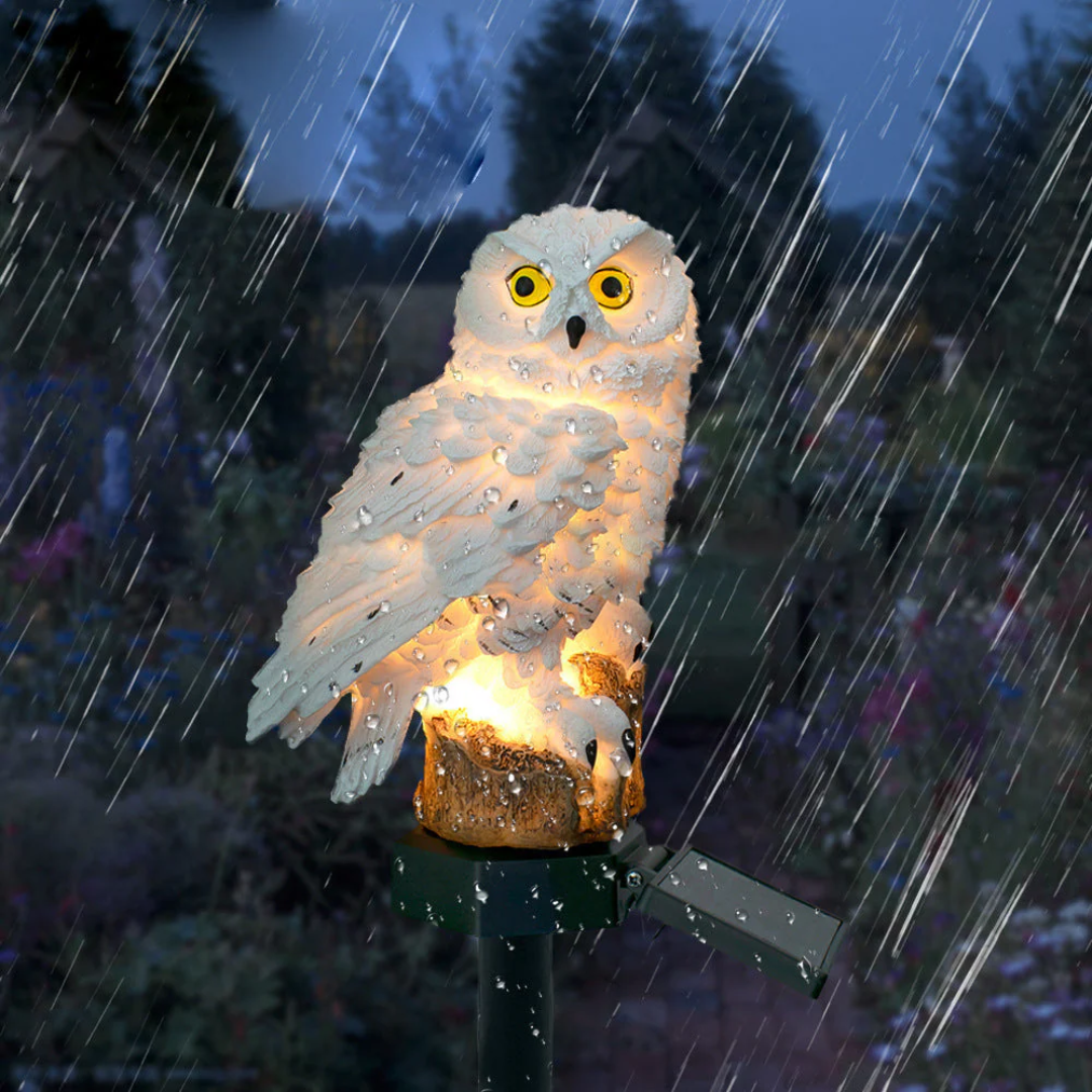 Solar Owl Garden Light – Warm LED – Automatic – Outdoor Pathway