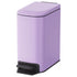 Small Bathroom Trash Can with Lid Soft Close, Step Pedal, 6 Liter / 1.6 Gallon Stainless Steel Garbage Can with Removable Inner Bucket, Anti-Fingerprint Finish (Purple)