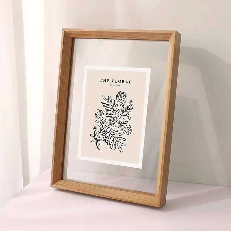 minimalist wooden poster frame