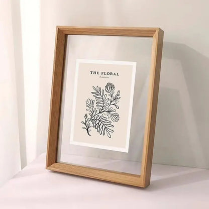 minimalist wooden poster frame