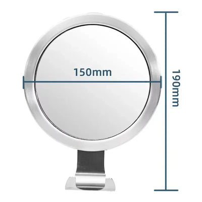 Bathroom Anti-Fog Mirror Powerful Suction Cup Bath Shower Mirrors Wall Mounted Make up Man Shaving Mirror with Shaver Holder