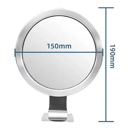 Bathroom Anti-Fog Mirror Powerful Suction Cup Bath Shower Mirrors Wall Mounted Make up Man Shaving Mirror with Shaver Holder
