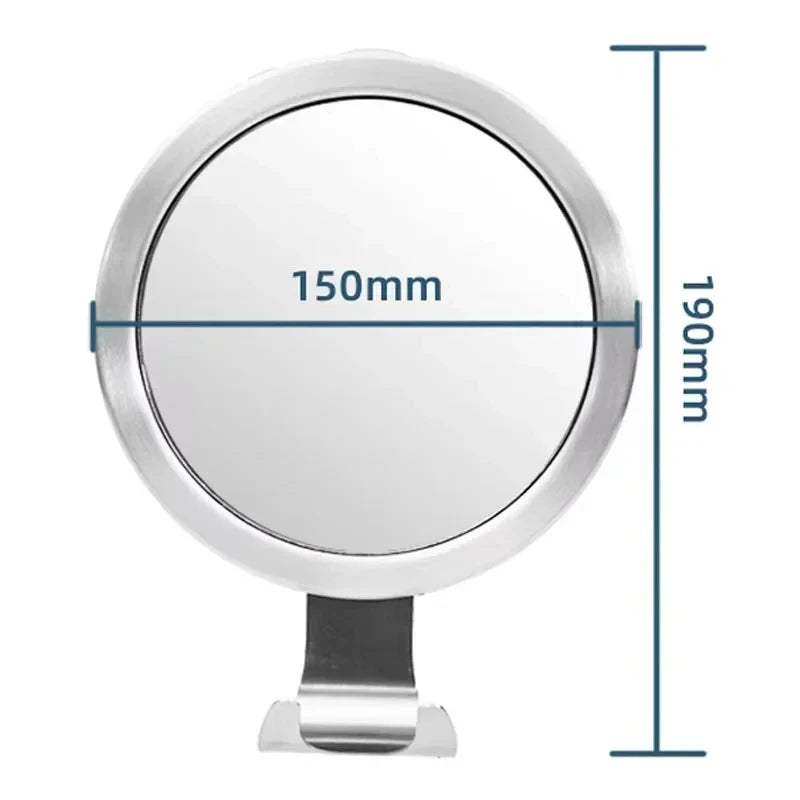 Bathroom Anti-Fog Mirror Powerful Suction Cup Bath Shower Mirrors Wall Mounted Make up Man Shaving Mirror with Shaver Holder