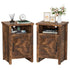 Furmax Farmhouse Nightstand Sets of 2, Mdf+Pine Wooden Bedside Cabinets with Open Shelf Storage, Stable Strong Modern Furniture for Bedroom Home Decor Use