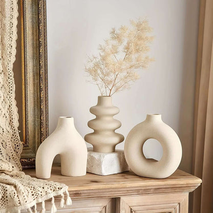 Bohemian Ceramic Vase Set for Stylish Home Decor