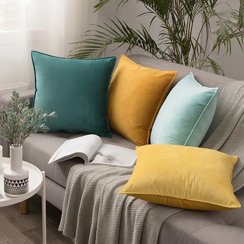 Velvet Cushion Cover – Soft Fabric – Hidden Zip