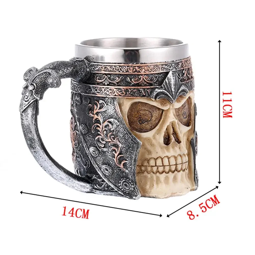 Viking Wood Style Beer Mug Simulation Wooden Barrel Beer Cup Double Wall Drinking Mug Metal Insulated 1PCS Bar Drinking Кружка