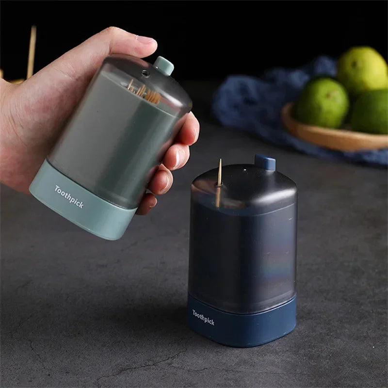 5 Colors Home Creative Automatic Pops up Toothpick Box Dispenser Home Living Room Dining Room Toothpick Storage Boxes Holder