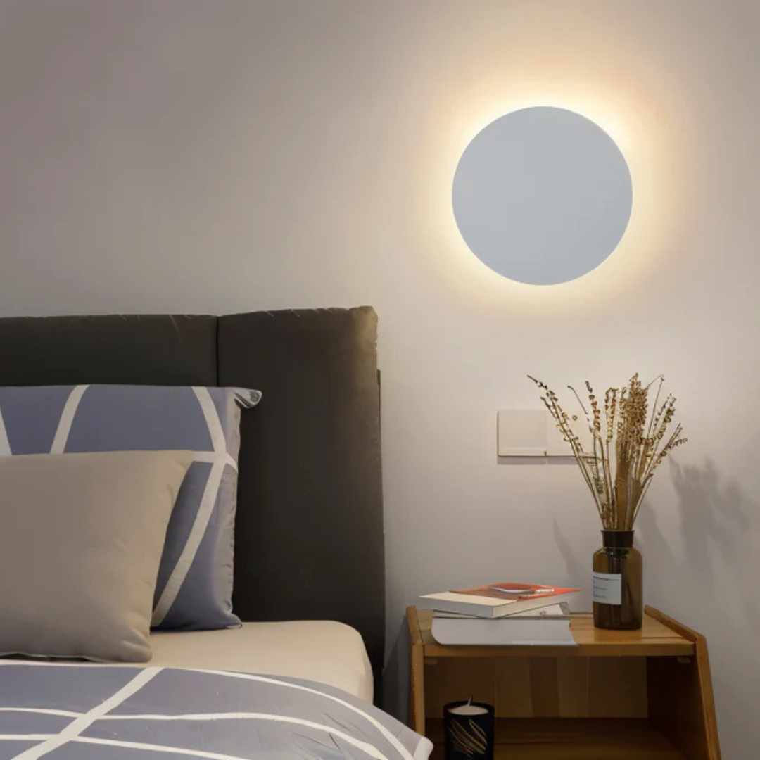 Round LED Wall Light – Warm White – Aluminium