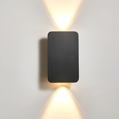 Up Down LED Wall Light Brushed Aluminium Warm Light For Home