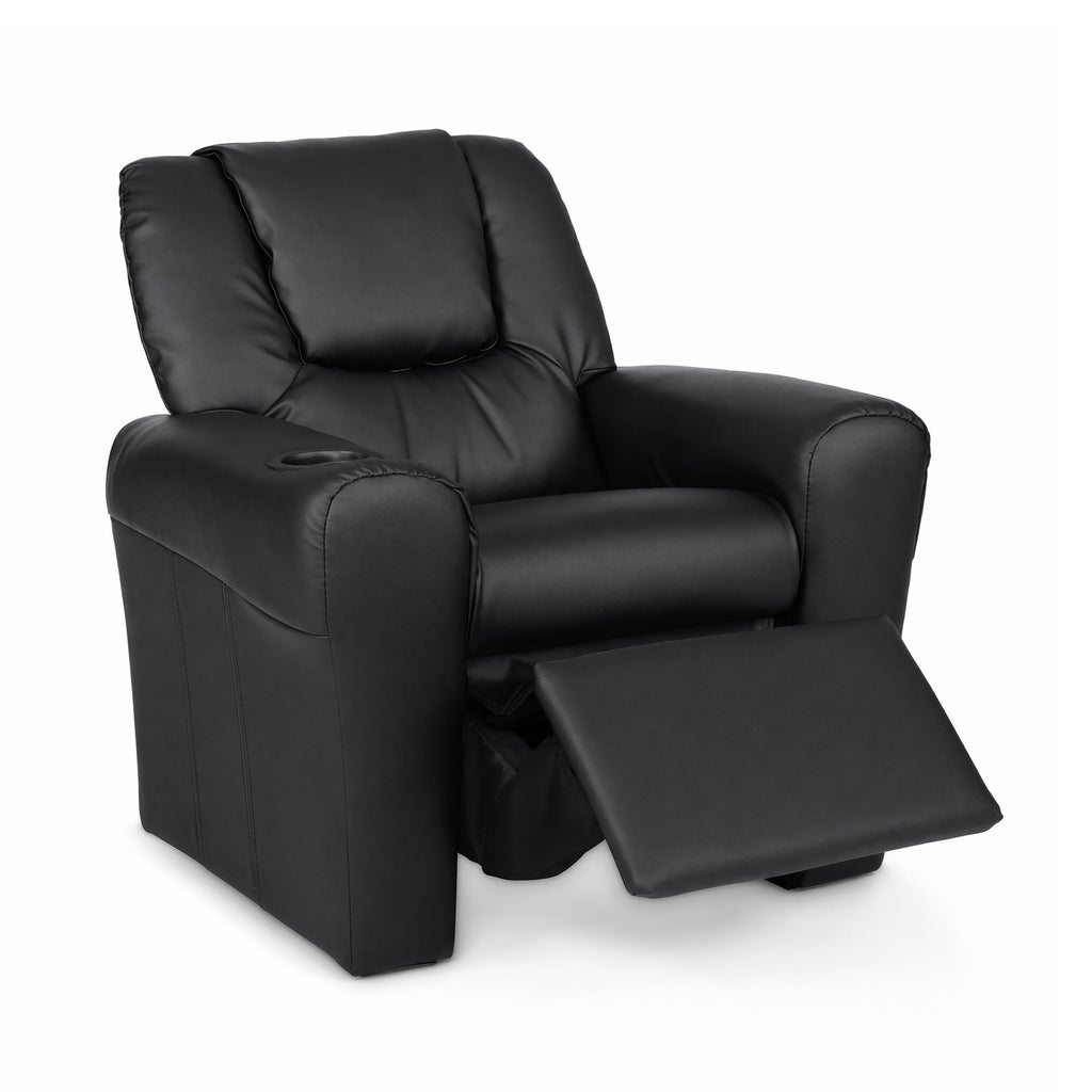 Keezi Kids Recliner Chair PU Leather Sofa Lounge Couch Children Armchair Black