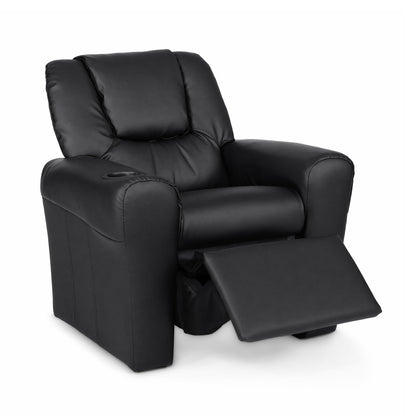 Keezi Kids Recliner Chair PU Leather Sofa Lounge Couch Children Armchair Black