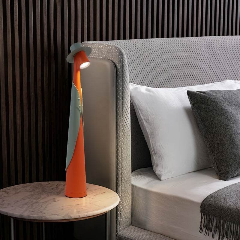 Rechargeable LED Desk Lamp – Touch Control – Adjustable – Hat Design