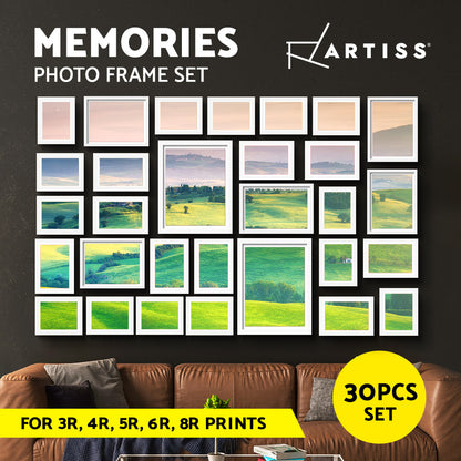 Artiss Photo Frames Set Picture Frame Family Wall Art White Black 3/11/26/30Pc