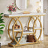 Tribesigns Console Table, 39.4" Industrial 4-Tier with Storage, Narrow Wood for Small Spaces, Hallway Accent