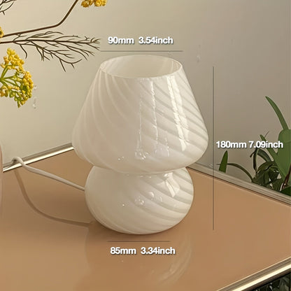 Glass Mushroom Lamp – USB Powered – Dimmable LED – Retro Design