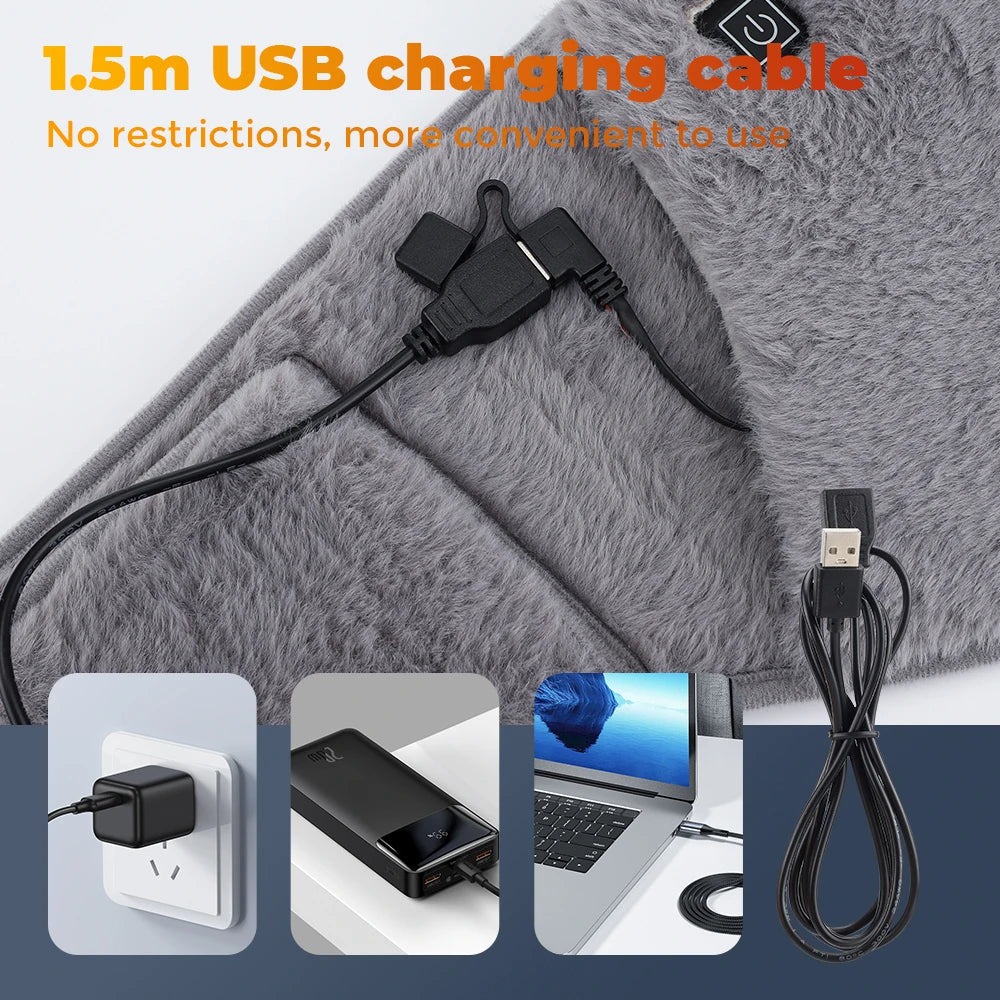 Electric Heating Belt 2-In-1 Hand Warmer Uterus Heating Pad for Waist Menstrual Period Pain Relief Belt Graphene Heating Pad