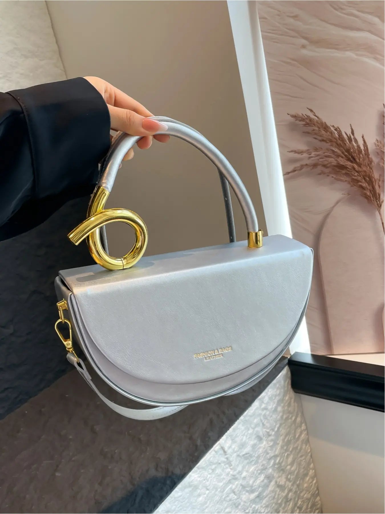 Exquisite Box Bag, Elegant Minimalist Handbag, Rope-Shaped Handle, Half-Moon Shape, Simple Commuting, Party, Chic Crossbody Purse, Fashion Crossbody Handbag, Shoulder and Crossbody Bag, Crossbody Shoulder Purses