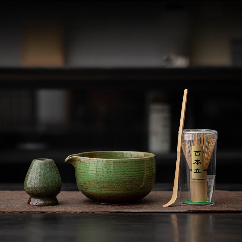 Japanese Matcha Set – Handmade Ceramic – 4-Piece Set