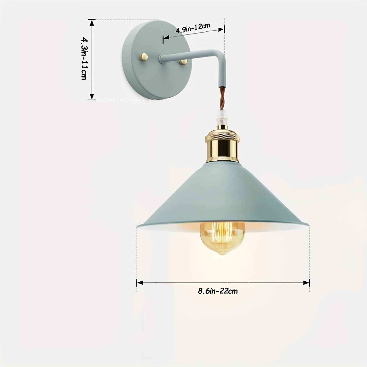 Metal Wall Sconce – Industrial – E26 – Oil-Rubbed Indoor Light