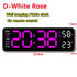 Digital Wall Clock Large LED Screen Temperature Humidity Display Electronic Alarm Clock Creative Home Decoration Remote Control