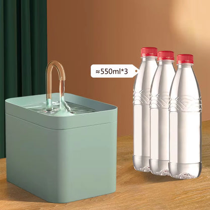 Ultra-Quiet Cat Water Fountain Filter Smart Automatic Pet Dog Water Dispenser&amp;Burnout Prevention Pump1.5L Recirculate Filtrin