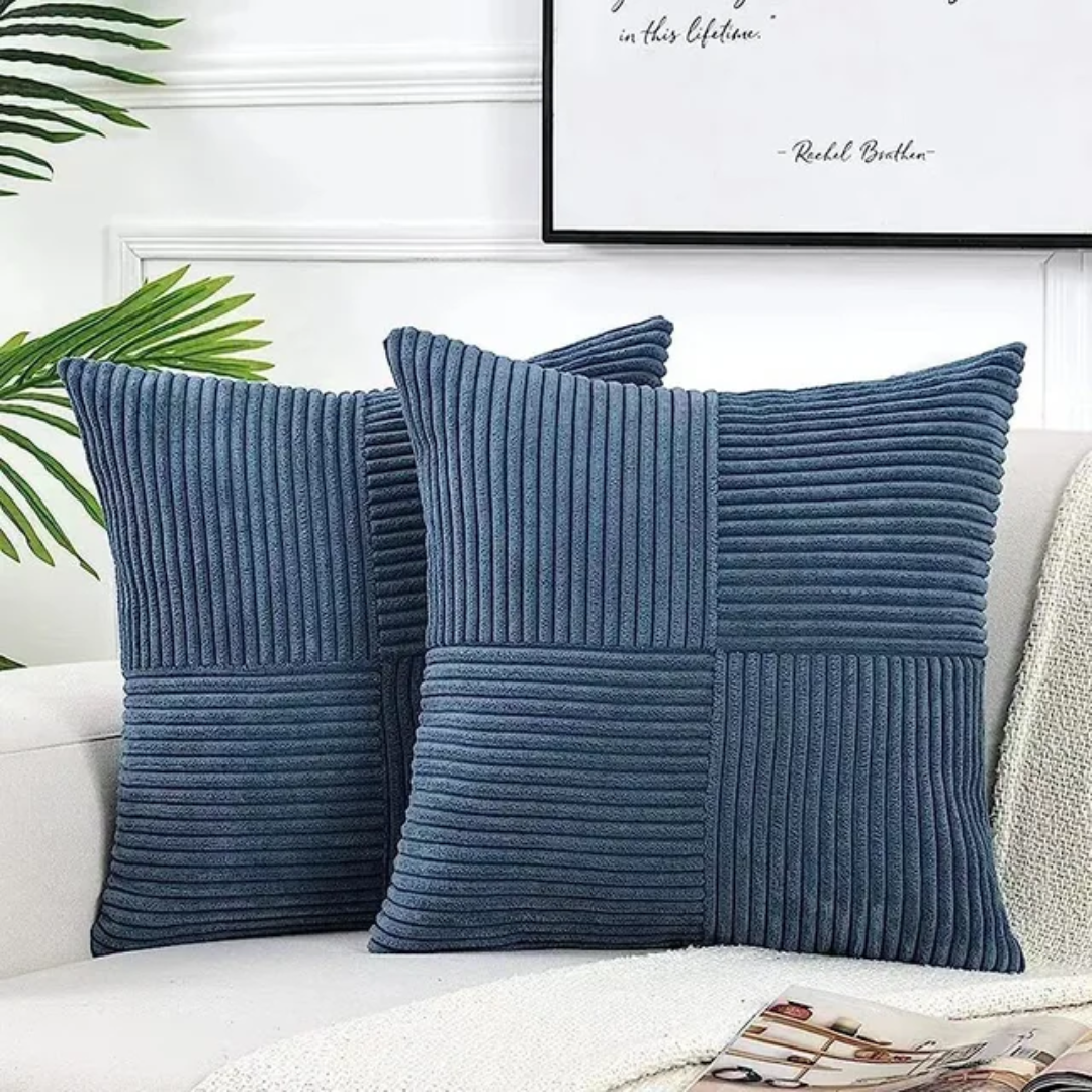 Corduroy Cushion Cover – Soft Ribbed Texture – Hidden Zip