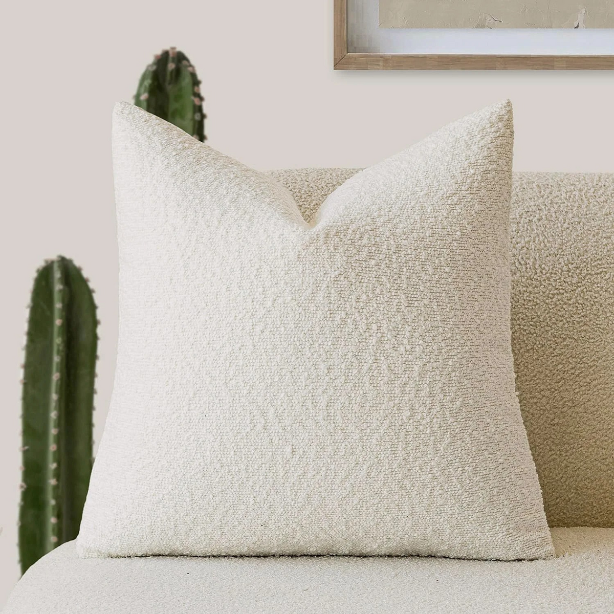 Bouclé Cushion Cover Soft Texture For Home