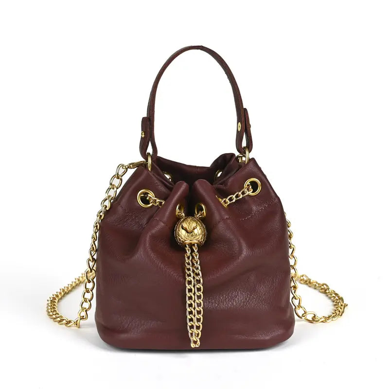 Women'S Top-Layer Cowhide Aesthetic Shoulder Bag - Versatile All-Season Ladylike Purse, Convertible to Crossbody Shoulder Handbag, Stylish Daily Accessory