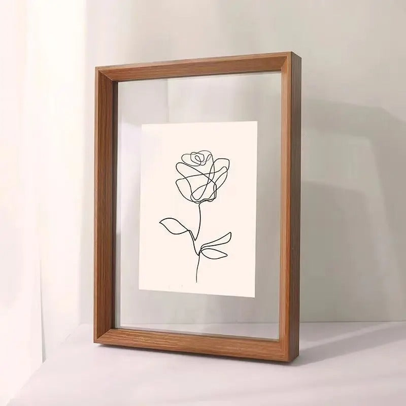 minimalist wooden poster frame