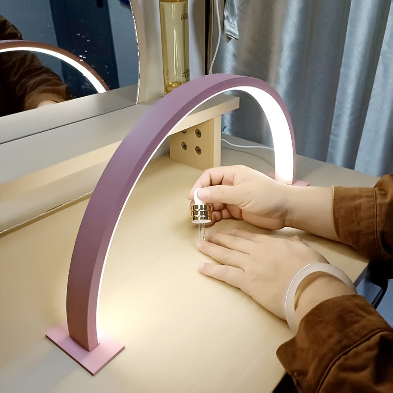 Crescent Moon Desk Lamp – Adjustable LED – USB Powered – Metal
