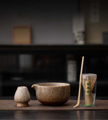 Japanese Matcha Set – Handmade Ceramic – 4-Piece Set