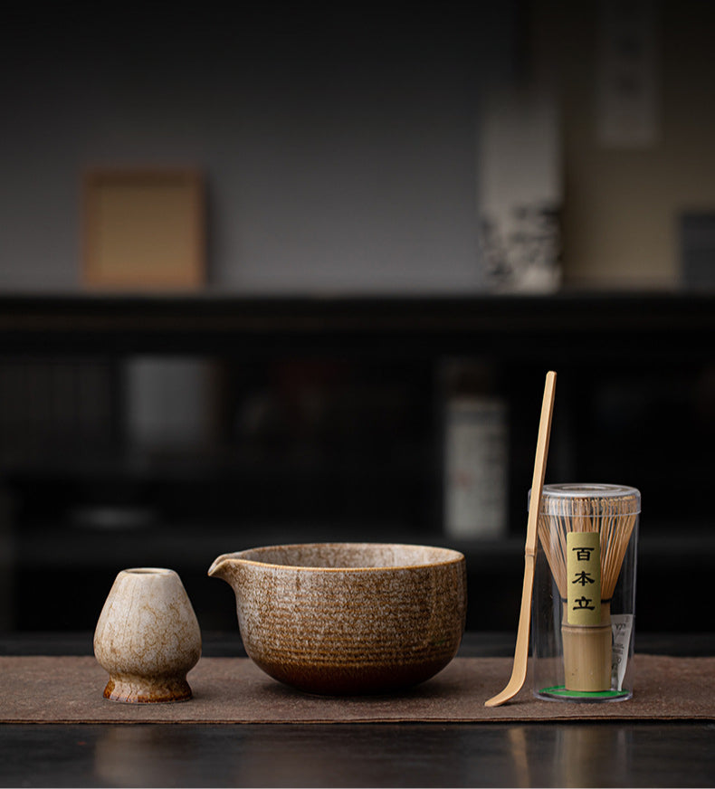 Japanese Matcha Set – Handmade Ceramic – 4-Piece Set